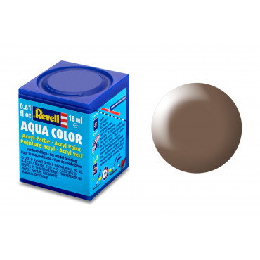 TINTA ACRÍLICA AQUA COLOR SOLÚVEL EM ÁGUA MARROM SEDA 18ML 381 REVELL REV 36381